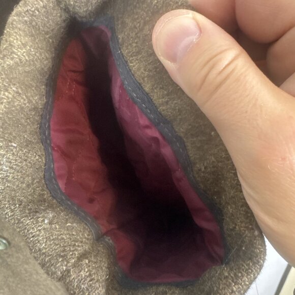 Vintage Wool Car Coat Sherpa Lined Faux Fur Collar Mackinaw Jacket Men’s 38 - Picture 8 of 8